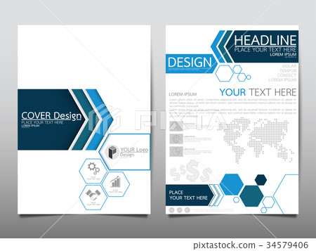 Template flyer cover business brochure layout. 34579406