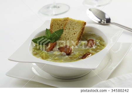 Caldo Verde, typical dish from Portugal Caldo Verde, typical dish from Portugal 34580242