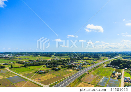 在區域中心路附近的鳥瞰圖在茂原市茂市 34581023