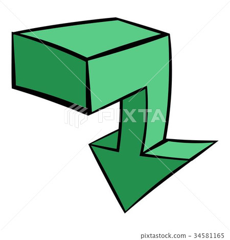 Green arrow icon, icon cartoon Green arrow icon, icon cartoon 34581165