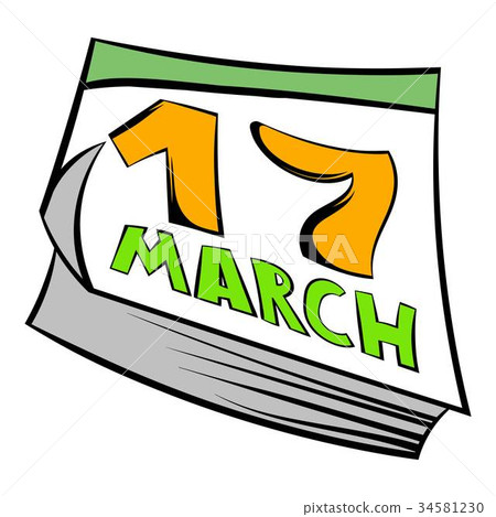 Calendar St Patrick Day icon, icon cartoon Calendar St Patrick Day icon, icon cartoon 34581230