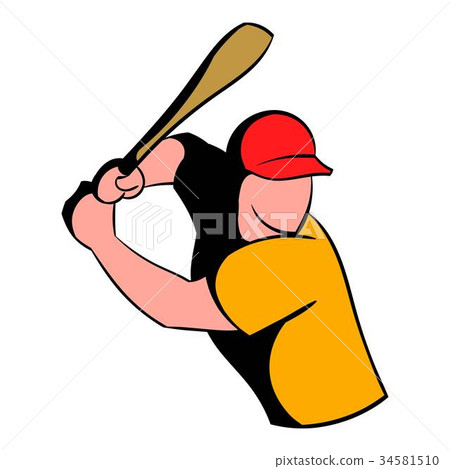 Baseball player icon, icon cartoon Baseball player icon, icon cartoon 34581510