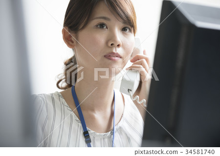女性商務Deskwork 34581740