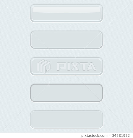 Gray rectangle buttons set - Stock Illustration [34581952] - PIXTA