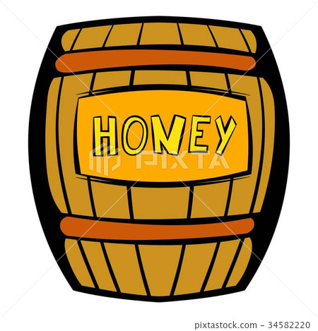 Barrel with honey icon, icon cartoon 34582220