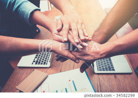 Hands were a collaboration concept of teamwork Hands were a collaboration concept of teamwork 34582299