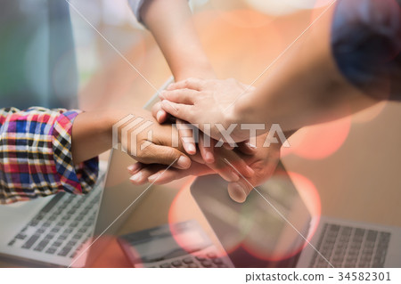 Hands were a collaboration concept of teamwork 34582301