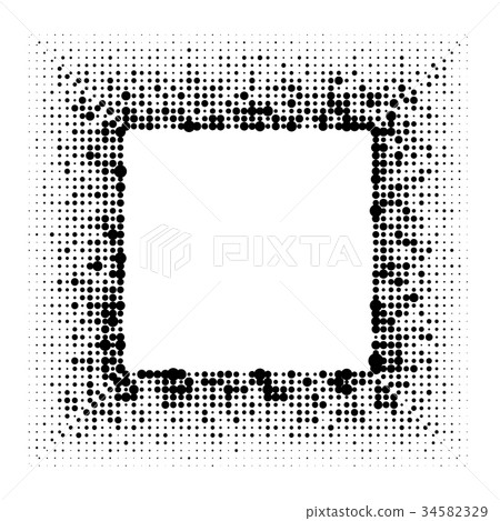 dotted halftone grunge square black frame dotted halftone grunge square black frame 34582329