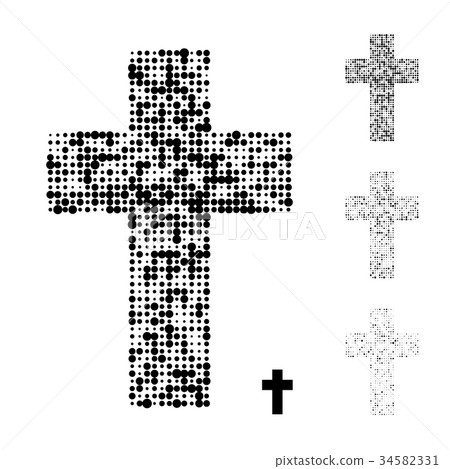 dotted halftone grunge christian cross dotted halftone grunge christian cross 34582331