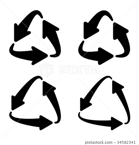 recycle triangular arrow eco symbol recycle triangular arrow eco symbol 34582341