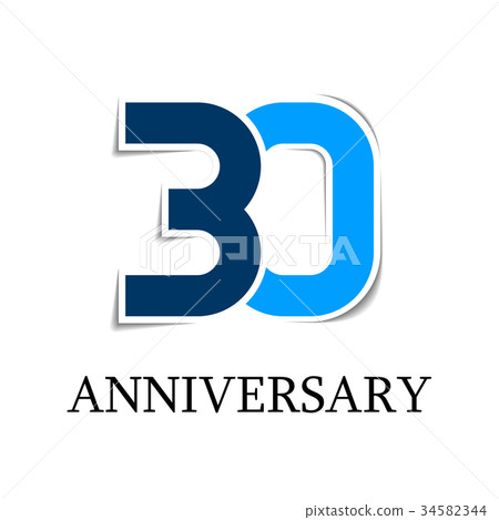 30 anniversary sticker number icon 34582344