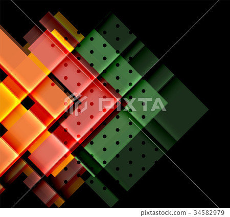 Color arrows on black background 34582979
