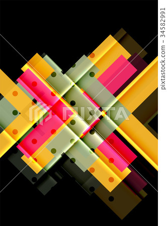 Color arrows on black background 34582991