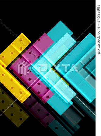 Color arrows on black background 34582992