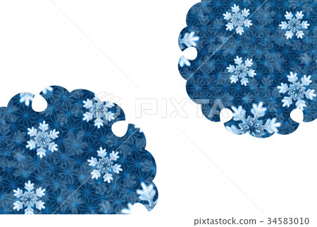 Christmas snow Winter background 34583010