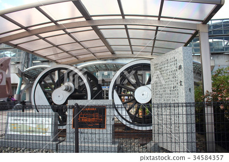 The moving wheel of C11284 at Yukuhashi Station 34584357