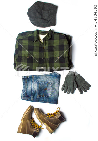 Winter male fashion accessories from top to bottom 34584393