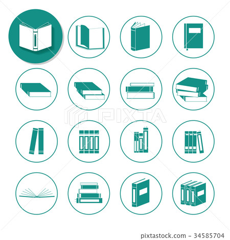 Green book vector icons 34585704