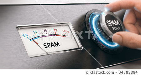 Spam Email Filter, Filtering Mail Concept 34585884