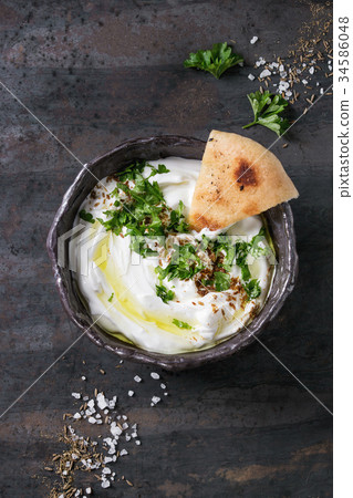labneh fresh lebanese cream cheese dip 34586048