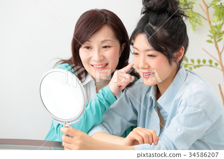 Beauty parent and child 34586207