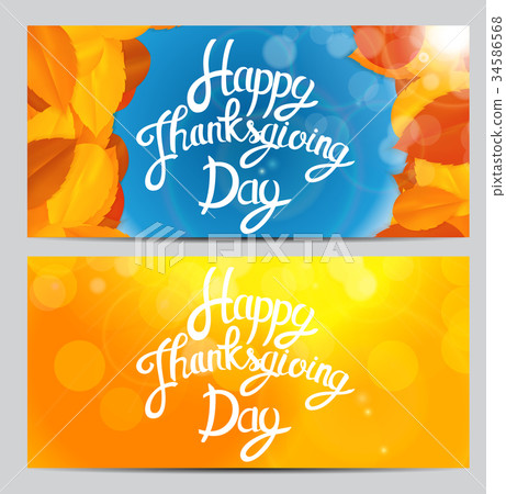 Happy Thanksgiving Day Background with Shiny 34586568