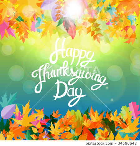 Happy Thanksgiving Day Background with Shiny Happy Thanksgiving Day Background with Shiny 34586648