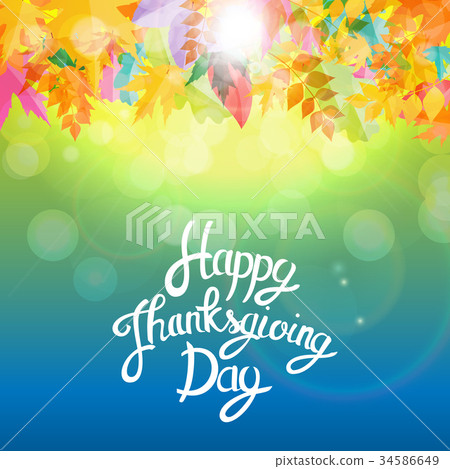 Happy Thanksgiving Day Background with Shiny Happy Thanksgiving Day Background with Shiny 34586649