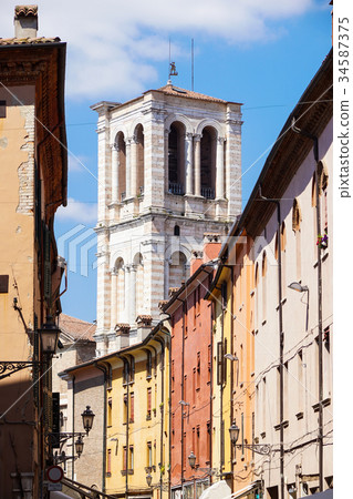 Picturesque view on a beautiful small historic 34587375