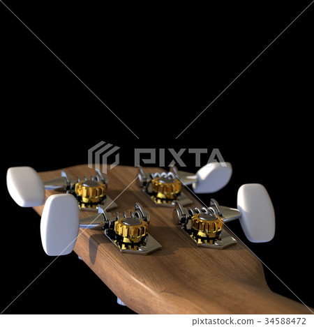 Close up part of ukulele. 34588472