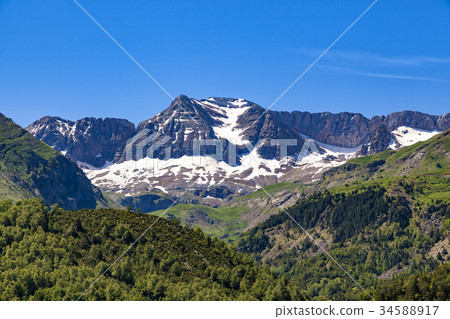 Mountain ridge at the Spanish Pyrenees Mountain ridge at the Spanish Pyrenees 34588917