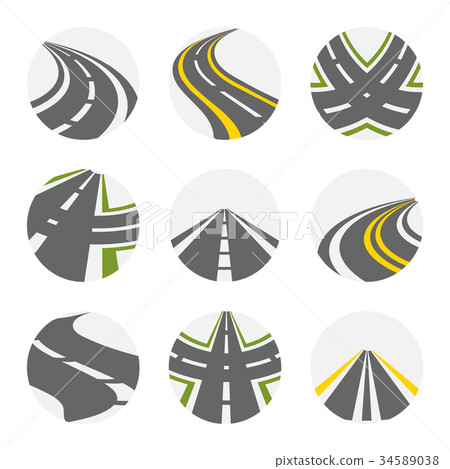 Curving Road Vector Set Curving Road Vector Set 34589038