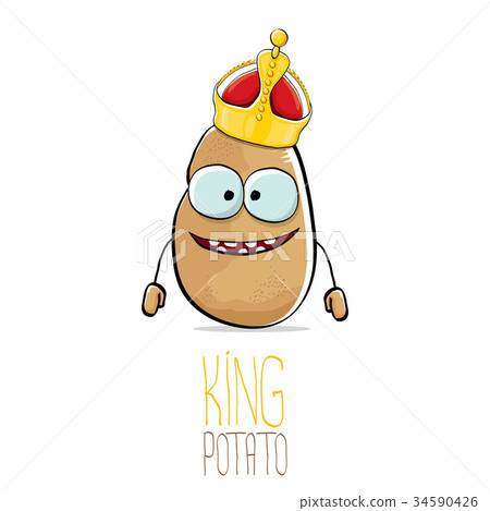vector funny cartoon cool cute brown smiling king 34590426
