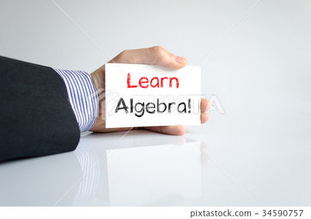 Learn algebra text concept 34590757