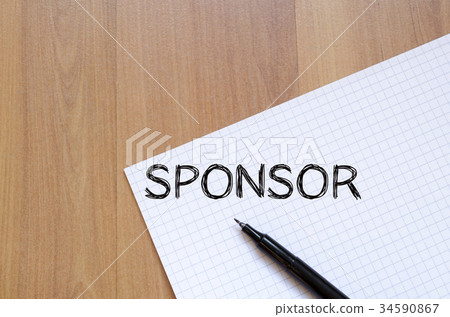Sponsor write on notebook Sponsor write on notebook 34590867