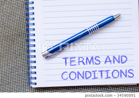 Terms and conditions write on notebook Terms and conditions write on notebook 34590891