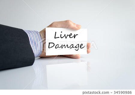 Liver damage text concept 34590986