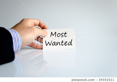 Most wanted text concept 34591011