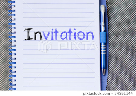Invitation write on notebook Invitation write on notebook 34591144