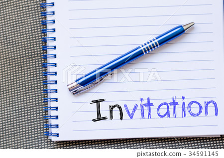 Invitation write on notebook Invitation write on notebook 34591145