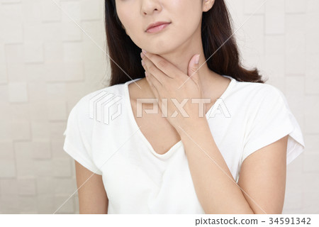 A woman with a cold A woman with a cold 34591342