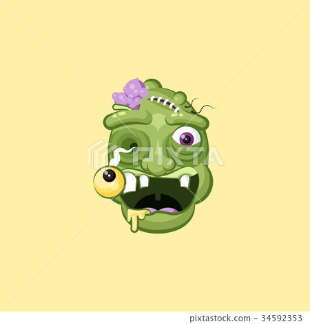 Head, facial expression hungry zombie with Head, facial expression hungry zombie with 34592353
