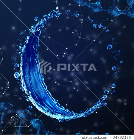 3D detailed illustration of a drop of water. 3D detailed illustration of a drop of water. 34592356