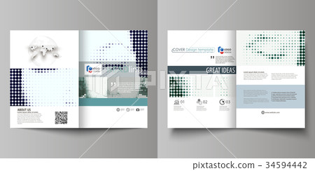 Business templates for bi fold brochure, magazine 34594442