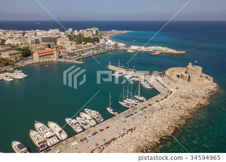 Aerial view of Mandrake port and Fort of St Aerial view of Mandrake port and Fort of St 34594965