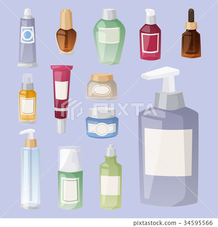 Bottles of cosmetic cosmetology lotion makeup Bottles of cosmetic cosmetology lotion makeup 34595566