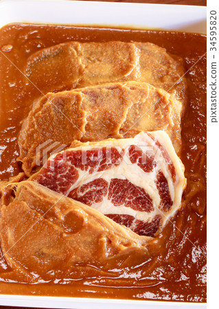 Pork miso pickles 34595820