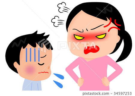 一個對他母親生氣的男孩 34597253