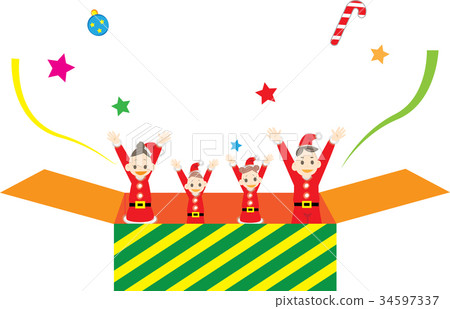 聖誕老人的家庭跳出框的家庭 34597337