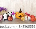 Halloween cat and panda 34598559